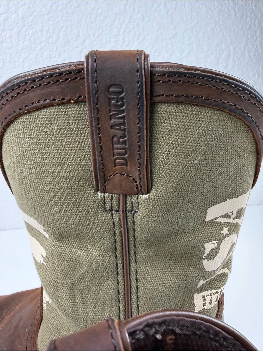 Durango Lil' Rebel USA Flag Army Western Cowboy Boots | Size 3M